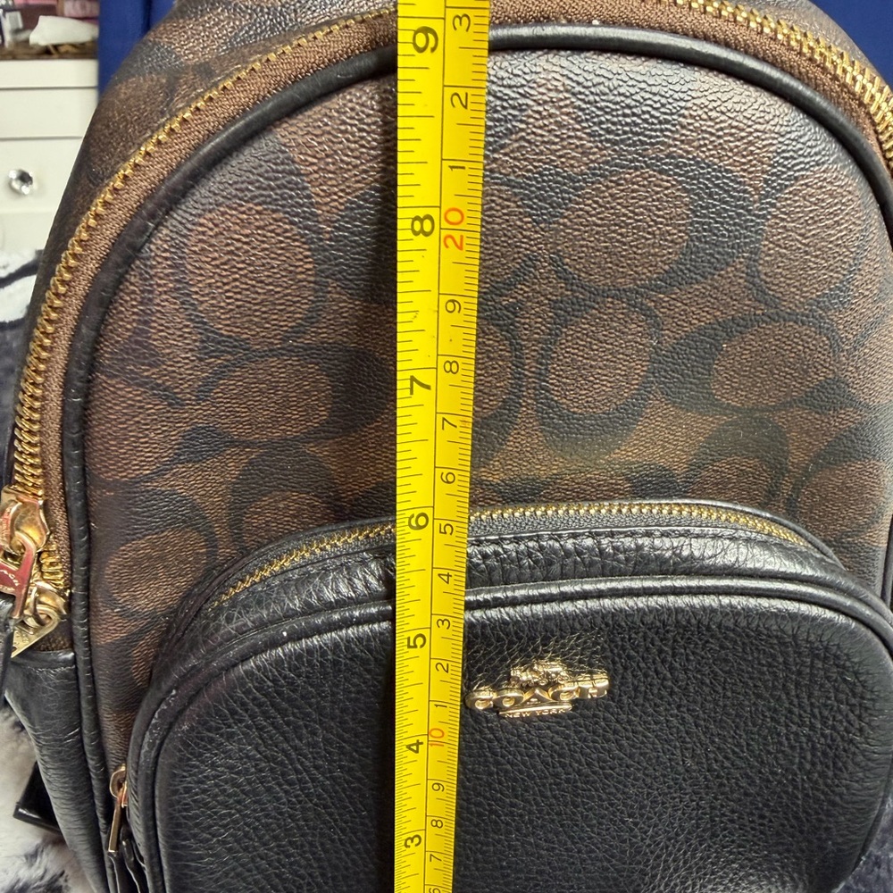 Coach Signature Brown and Black Backpack